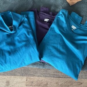 Lands' End Teal and Purple shirts